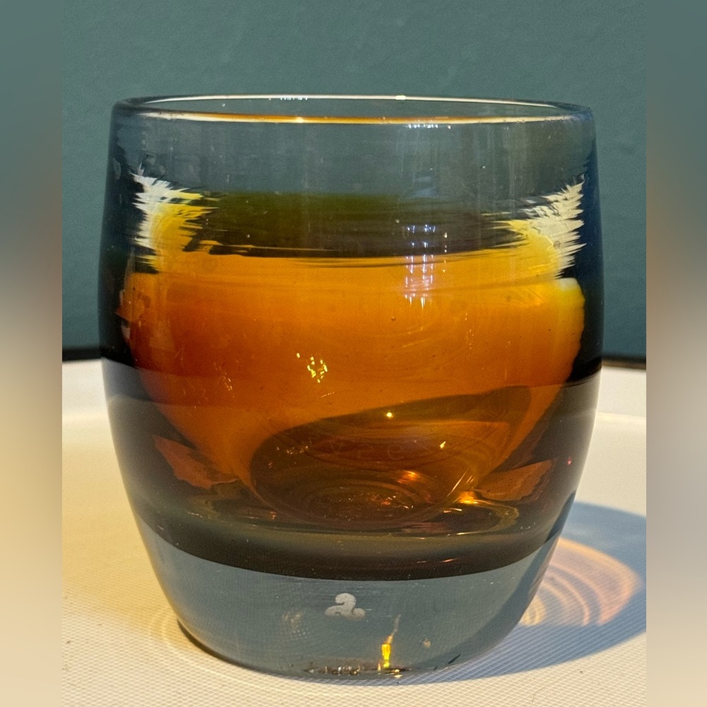 Glassybaby tealight candle holder in Root Beer?